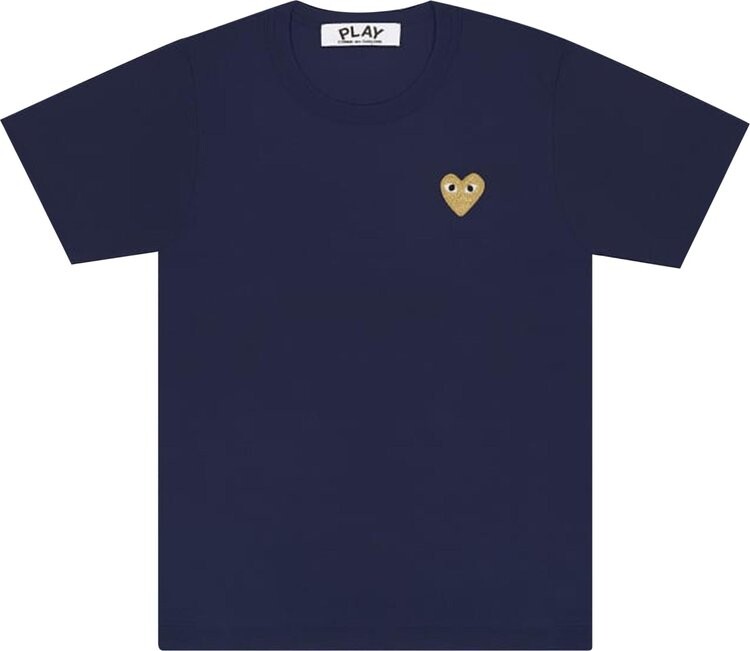 

Футболка Comme des Garçons PLAY Heart Logo T-Shirt 'Navy', синий