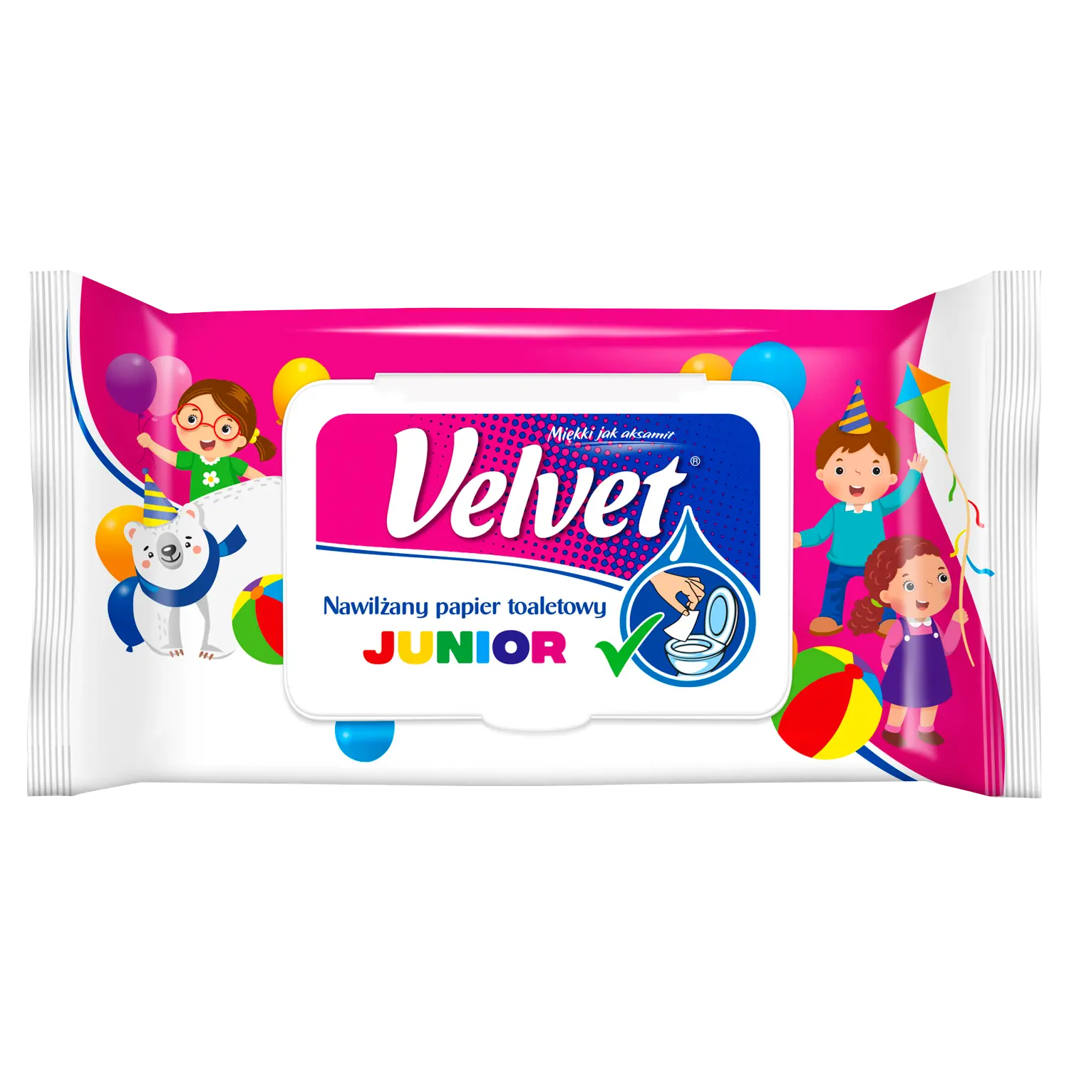 Средство для снятия макияжа Velvet — Junior влажная туалетная бумага, /1 упаковка — фото 2