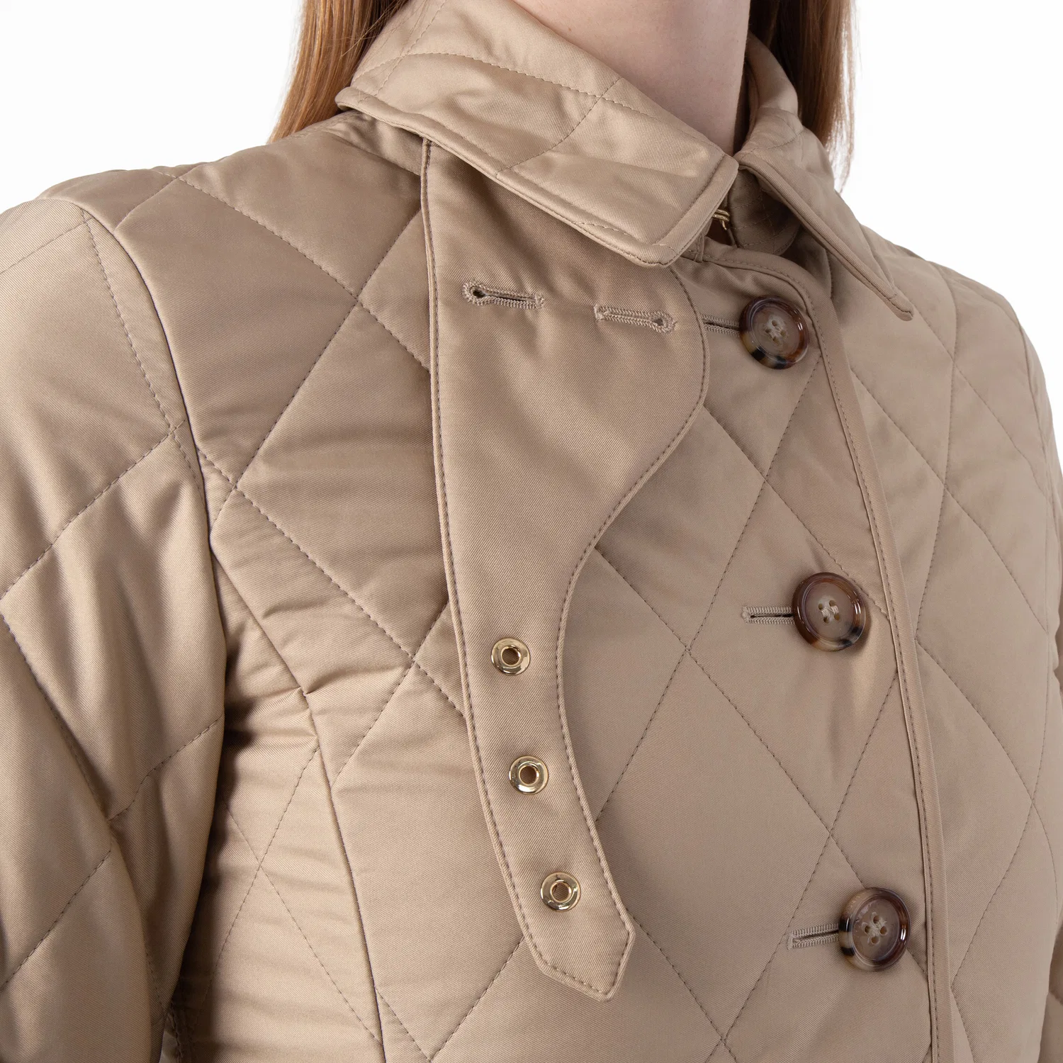 Женский стеганый терморегулируемый жакет Diamond Quilted Thermoregulated Jacket Burberry, New Chino — фото 4