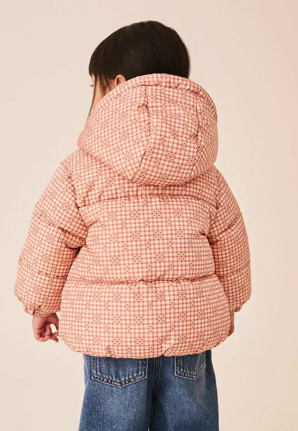 Куртка утепленная легкая, клетка, Regular fit - shower resistant padded coat - light jacket Next, Red Gingham, красный — фото 2