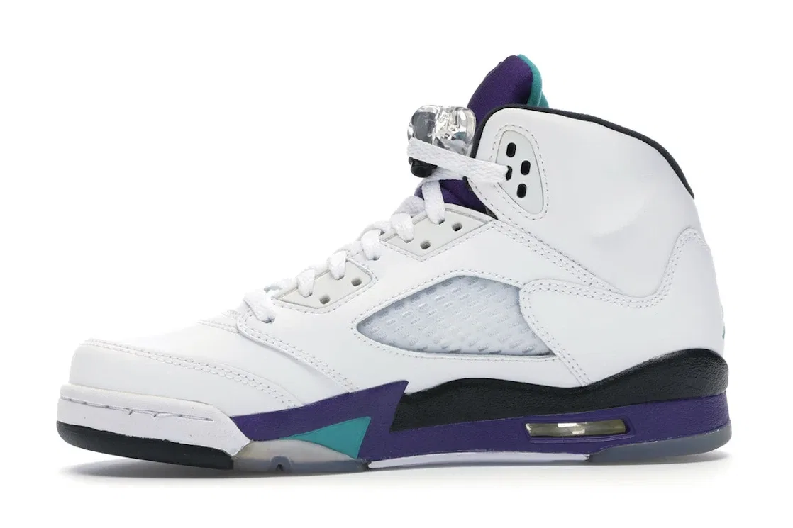Детские кроссовки Lifestyle Jordan 5 Retro Jordan, White/Emerald-New-Grape-Ice-Blue — фото 3