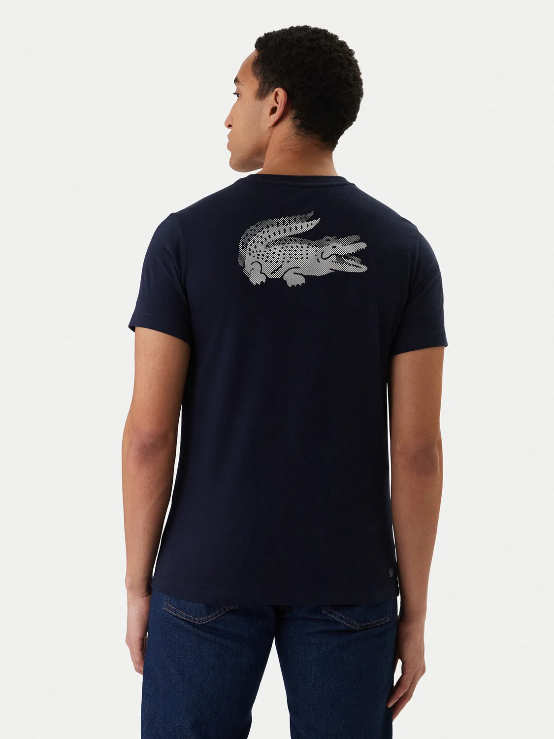 Мужская футболка стандартного кроя Lacoste, темно-синий — фото 3