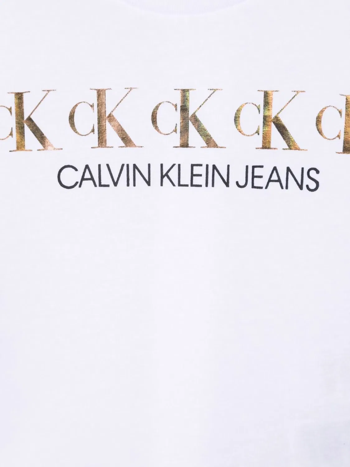 Футболка с логотипом и короткими рукавами Calvin Klein, белый — фото 3