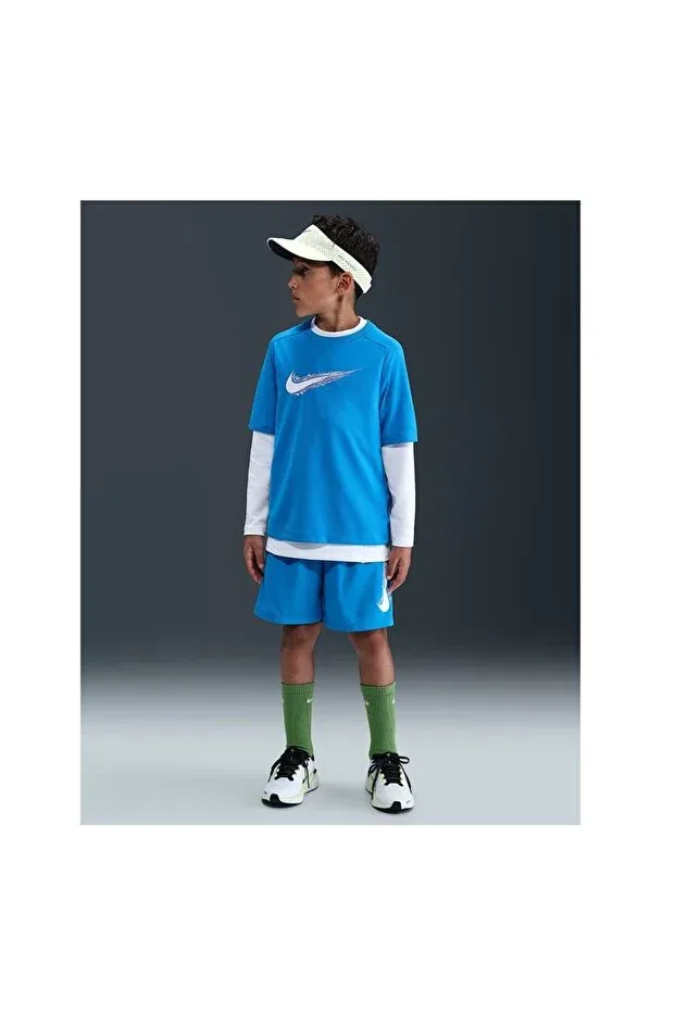 Детские шорты для девочек спортивные с регулируемым поясом Nike, Blue