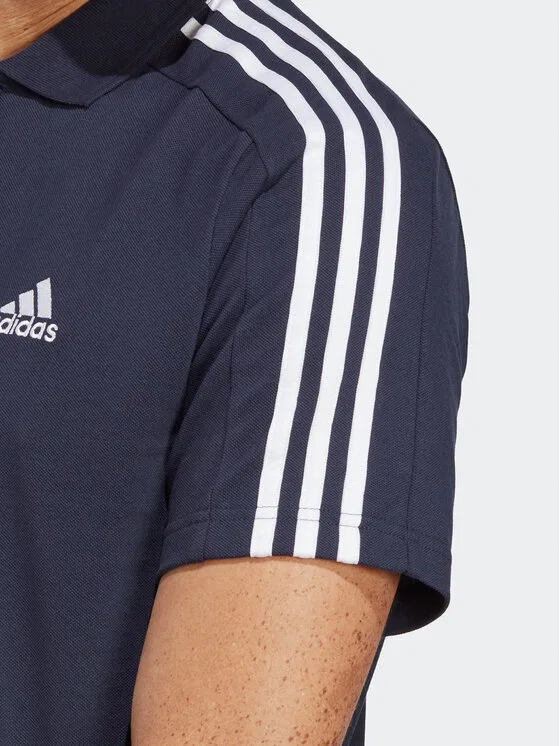 Поло regular fit Essentials Adidas, темно-синий — фото 4