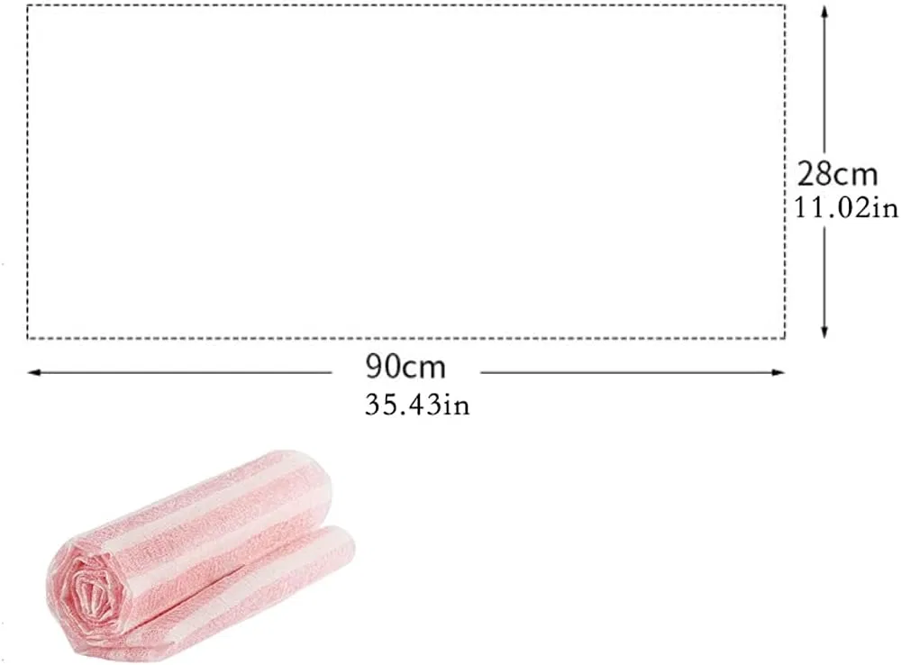Эксфолиирующая мочалка из нейлона YAYA2021-SHOP, 2 шт, 11.02x35.43 дюйма, Pack of 2. — фото 2