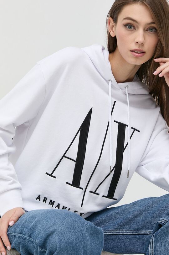

Хлопковая толстовка 8NYM52.YJ68Z.NOS Armani Exchange, белый