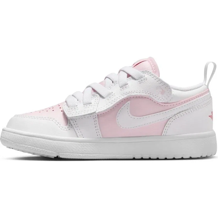 Кроссовки повседневные с липучками Nike Jordan 1 Low Alt Leather, Розовый — фото 4