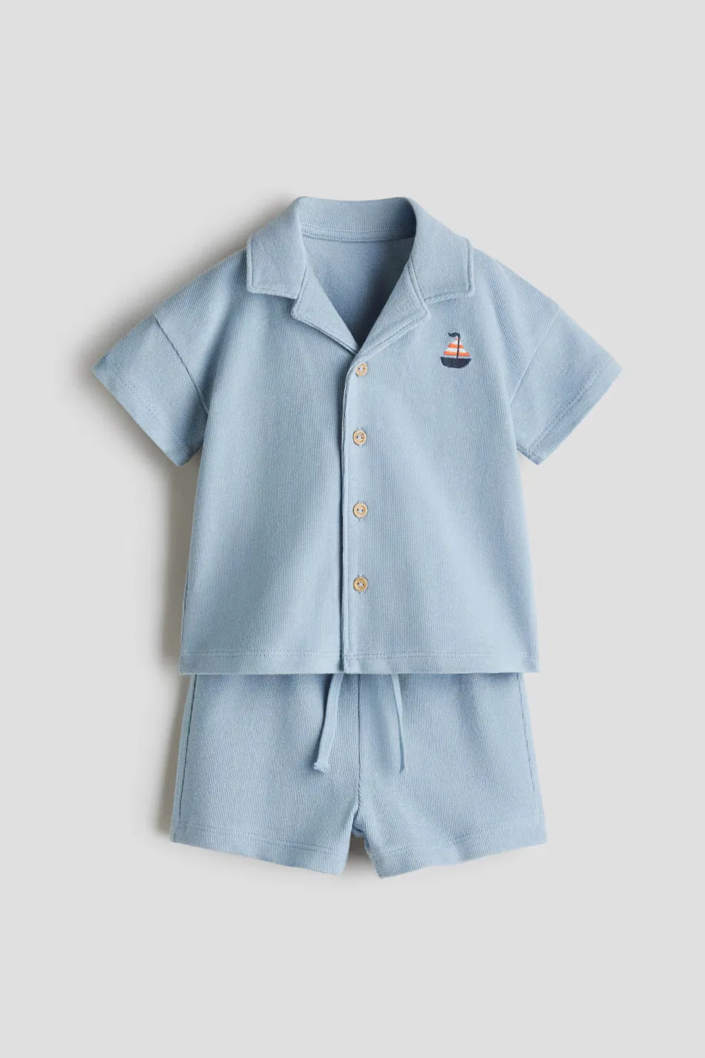 Комплект из двух предметов из хлопкового трикотажа H&M, Hellblau/Segelboot