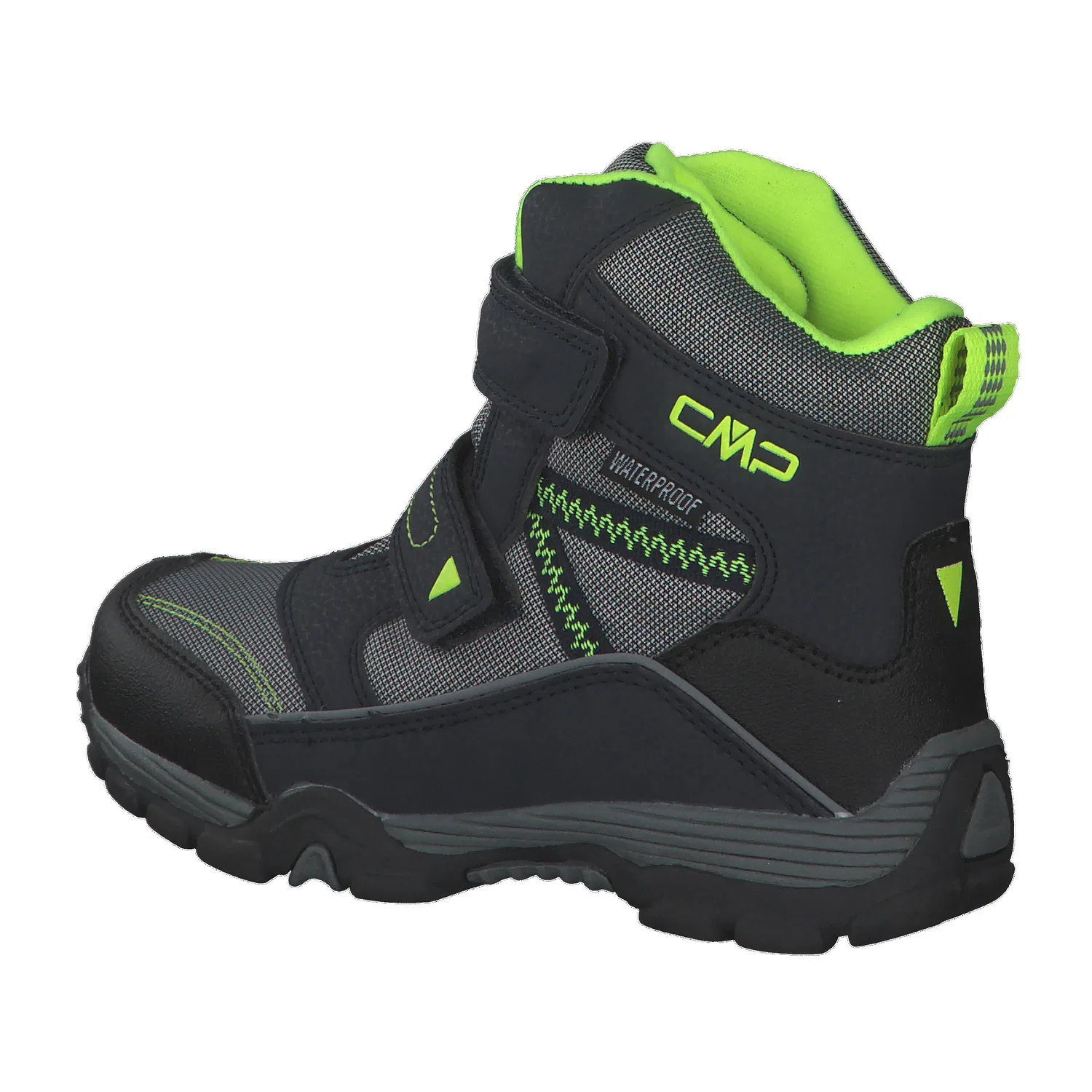Детские зимние ботинки водонепроницаемые Pyry Snow Boot WP Cmp, Grau Grun Schwarz — фото 3