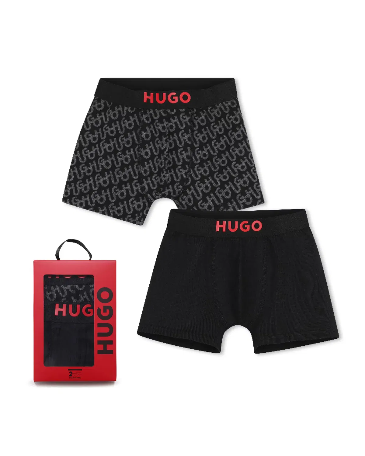 Детский комплект трусов для мальчиков с принтом Hugo, Negro