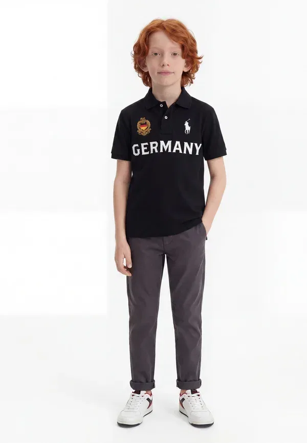 Поло хлопковое пике Polo Ralph Lauren, черный