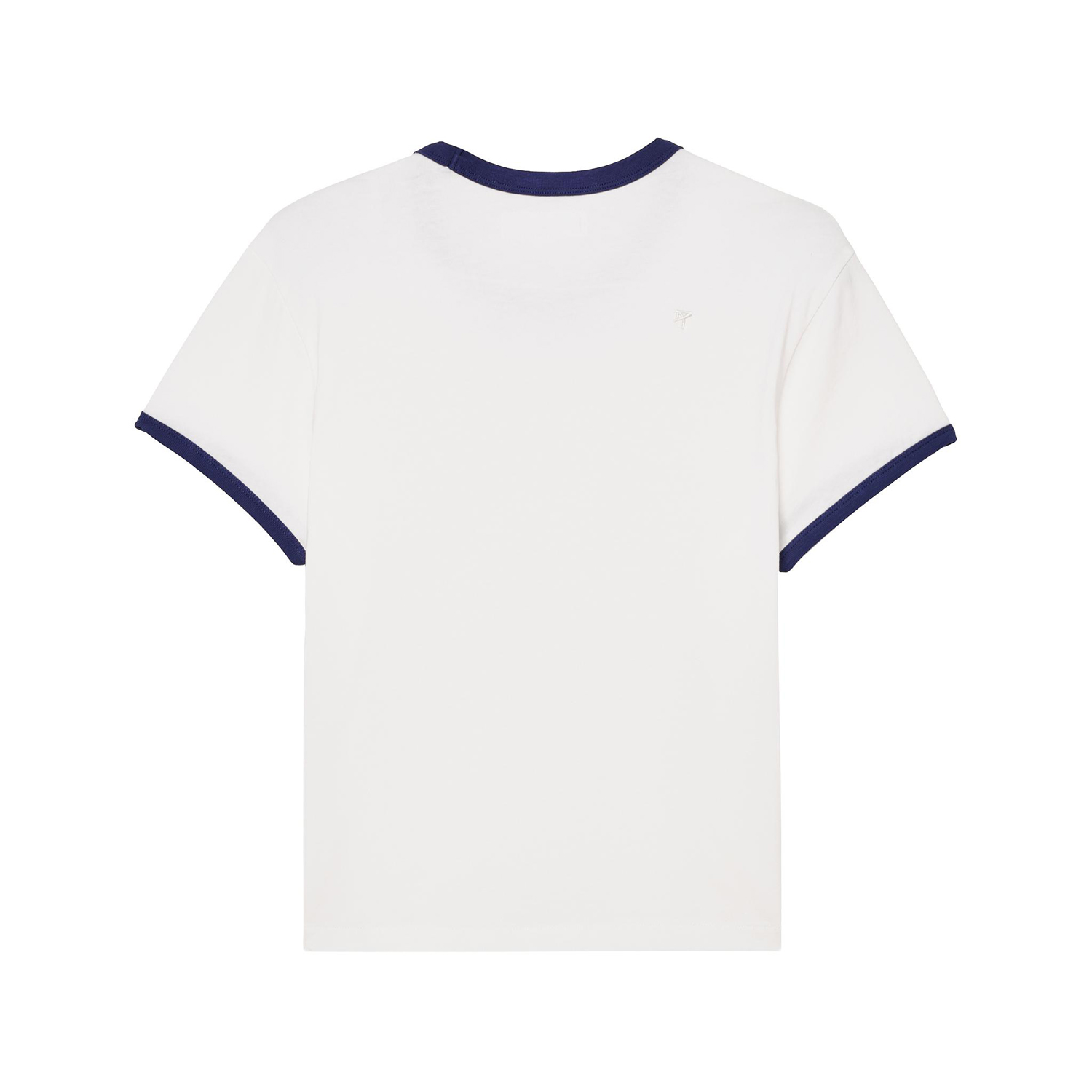 Футболка Zara Benito Antonio Collection Slim Cropped Rib Contrast, устрично-белый — фото 4