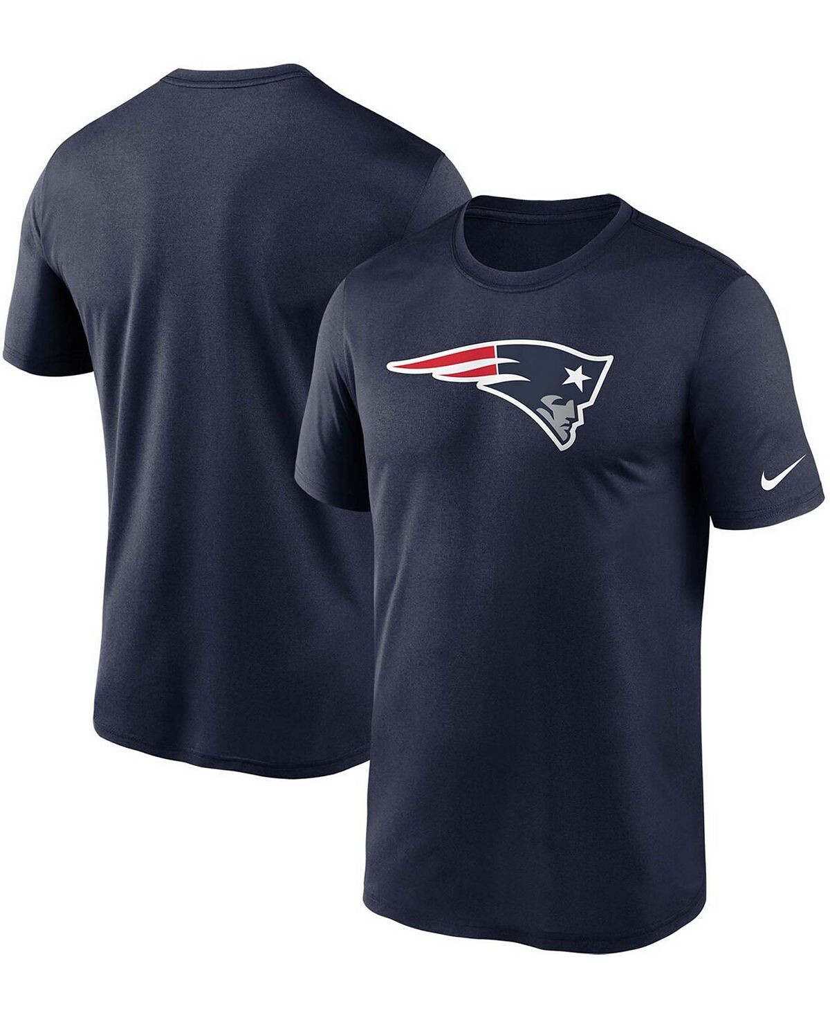 

Мужская футболка big and tall navy new england patriots logo essential legend performance Nike, синий