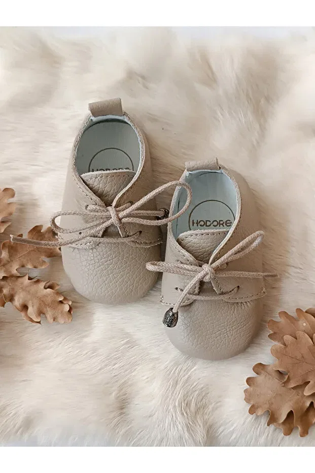 Детские мокасины для девочек из натуральной кожи Alfa mink Hodore, Taupe