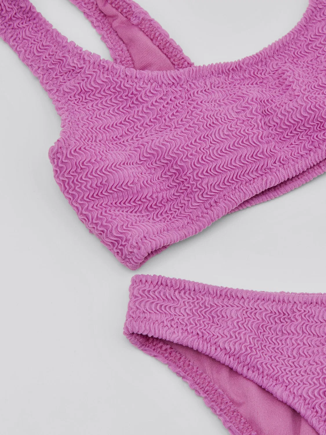 Calzedonia Бюстгальтер-бралетт Crinkle Waves цвета орхидеи — фото 4