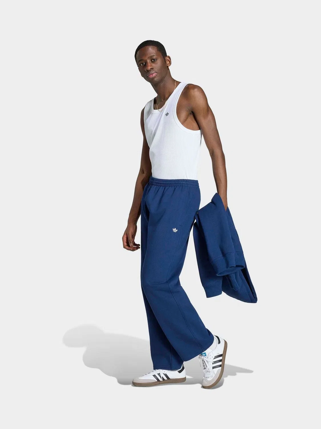 Джоггеры Open Hem, adidas Originals, синий — фото 3