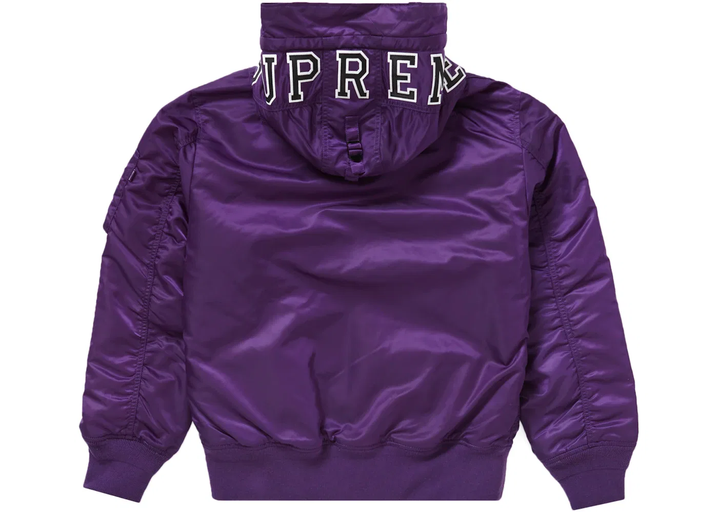 Мужская куртка-бомбер с капюшоном MA-1 Supreme, Purple — фото 3
