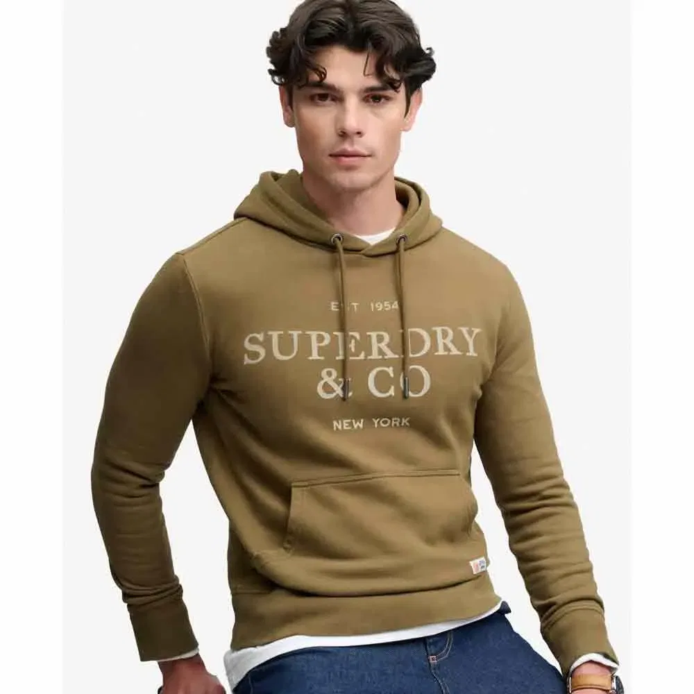 Мужское худи свободного кроя 1954 Company Superdry, Brown — фото 4