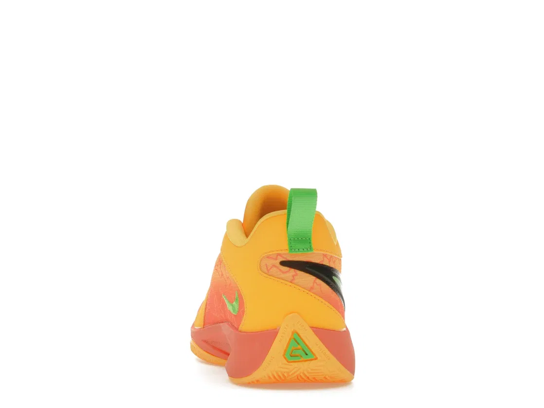 Детские кроссовки для мальчиков с принтом Nike Giannis Zoom Freak 6 Nike, Light Wild Mango/Action Green/Black/Laser Orange — фото 4