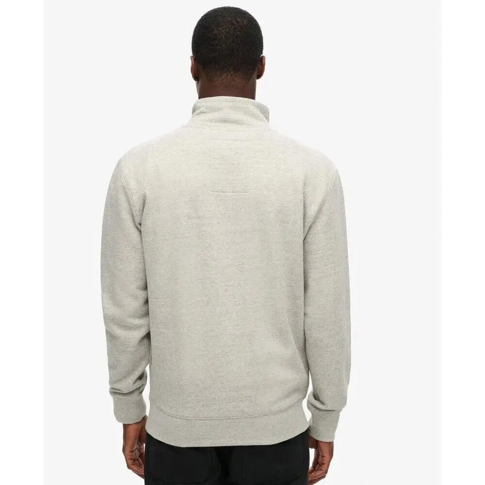 Мужское худи с длинным рукавом Essential Logo Henley Superdry, Grau — фото 4