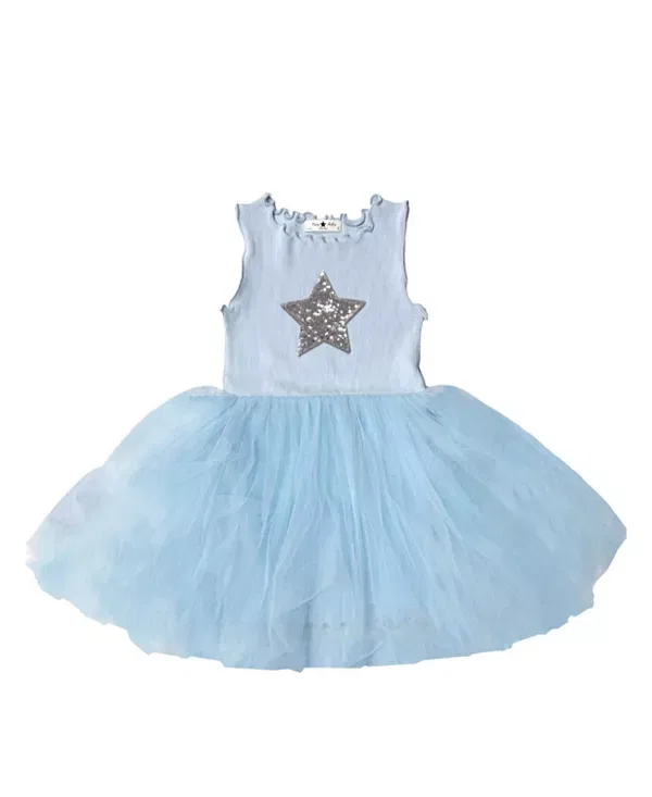 Детское платье для девочек с принтом Petite Hailey, Sky Blue