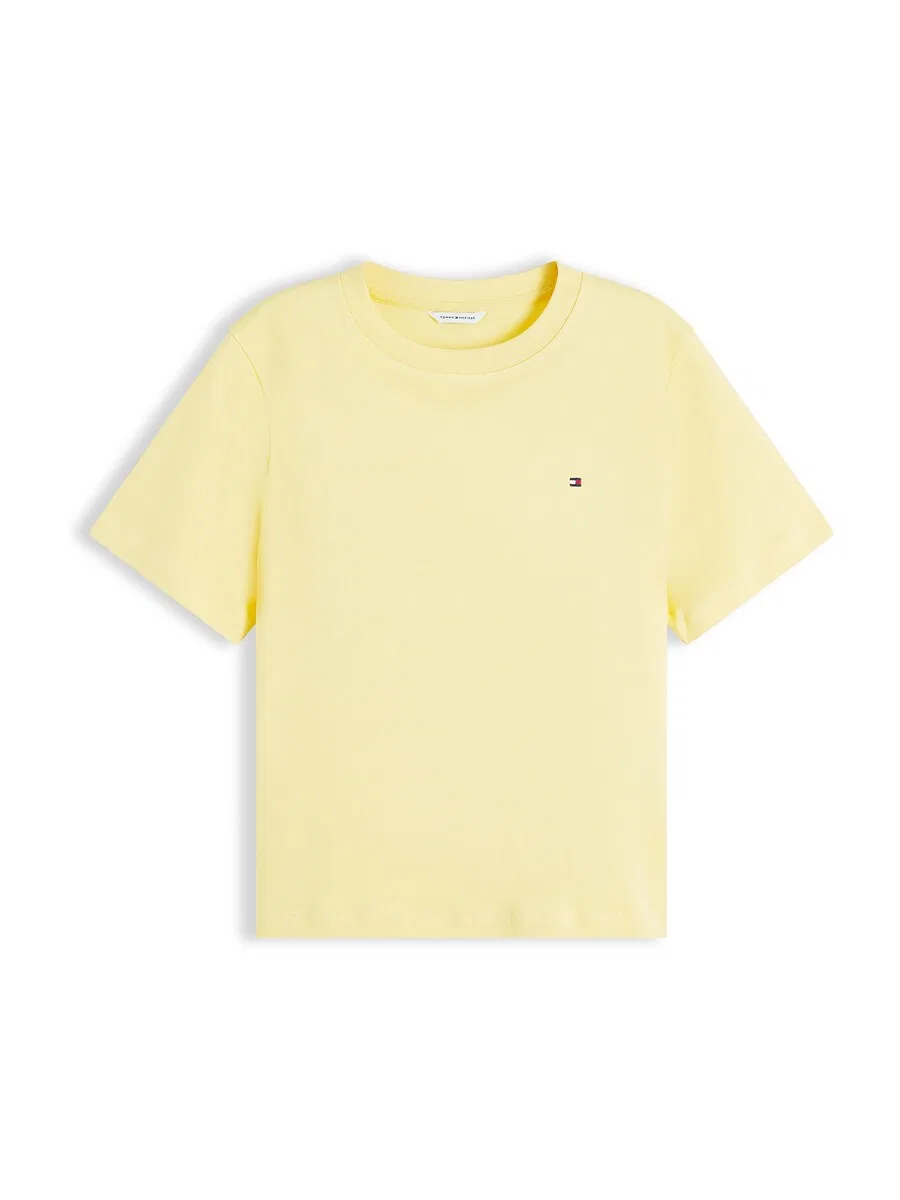 Футболка TOMMY HILFIGER 'Boxy Interlock' желтого цвета