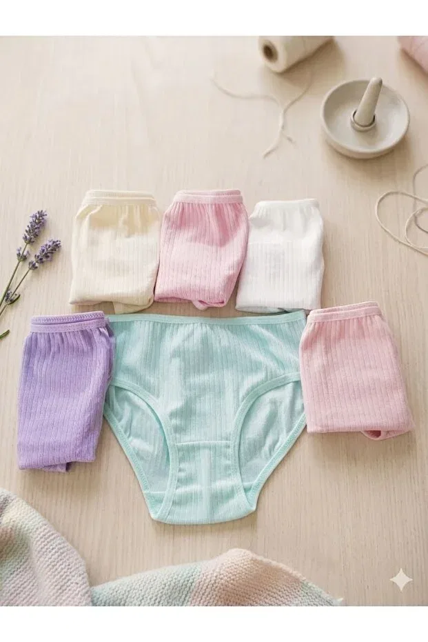 Детские трусы для девочек хлопковые комплект 2 шт Camisole 6-pack Erca Home, Multicolor