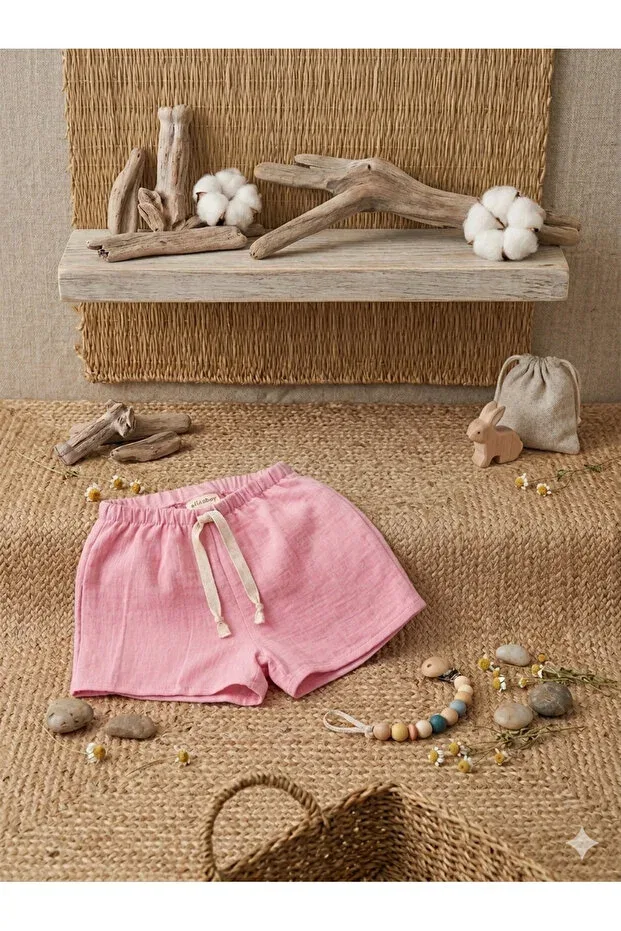 Детские шорты для мальчиков хлопковые Elibaby, Candy Pink