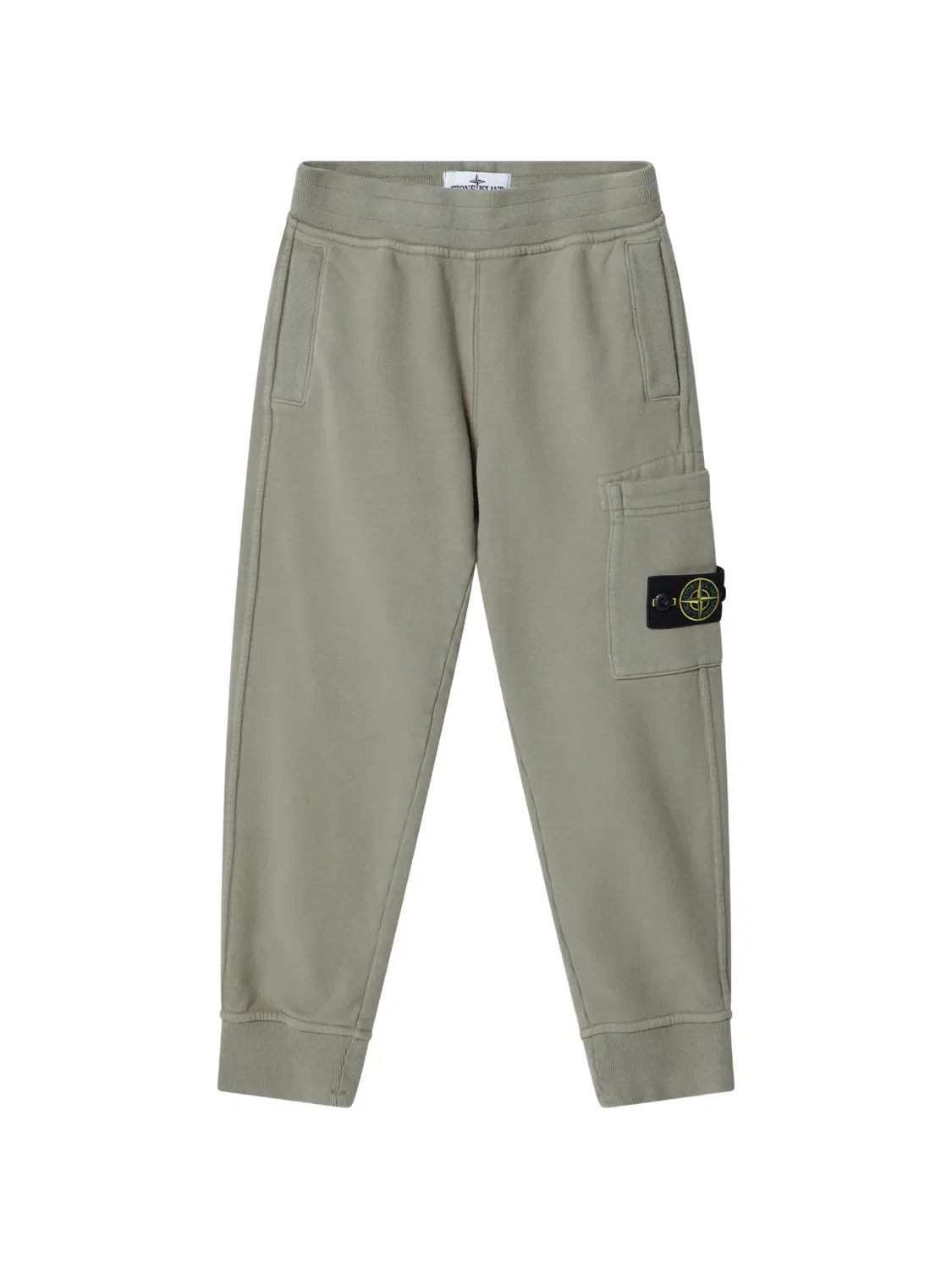 Спортивные брюки с нашивкой-логотипом Stone Island Junior, зеленый