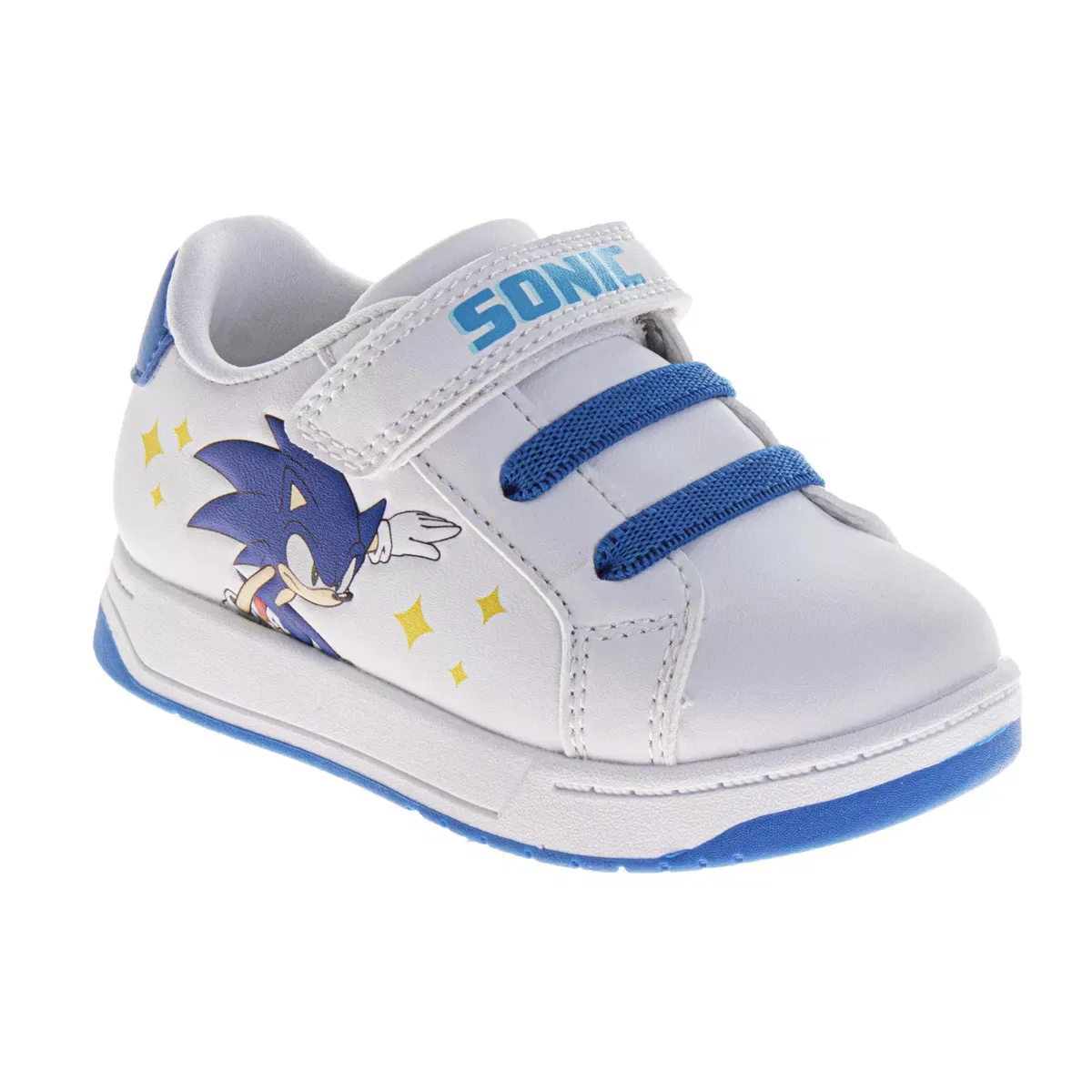 Детские кроссовки для мальчиков с липучками Sonic & Monster Jam Sega, White Blue