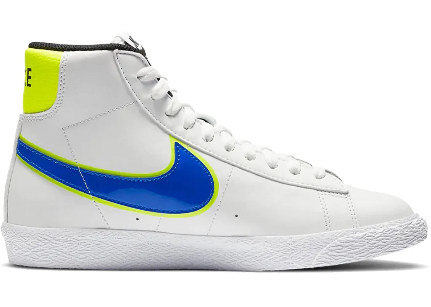 Детские кроссовки Lifestyle Nike Blazer Mid, White/Racer Blue/Volt