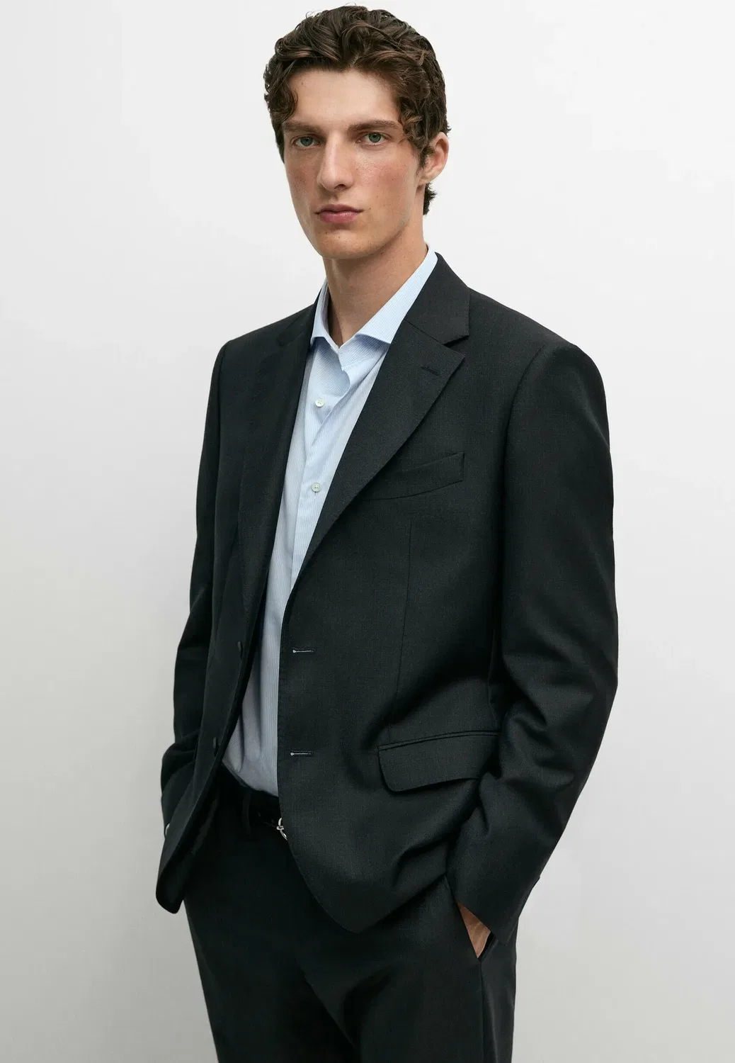Пиджак Massimo Dutti, Mottled Dark Blue