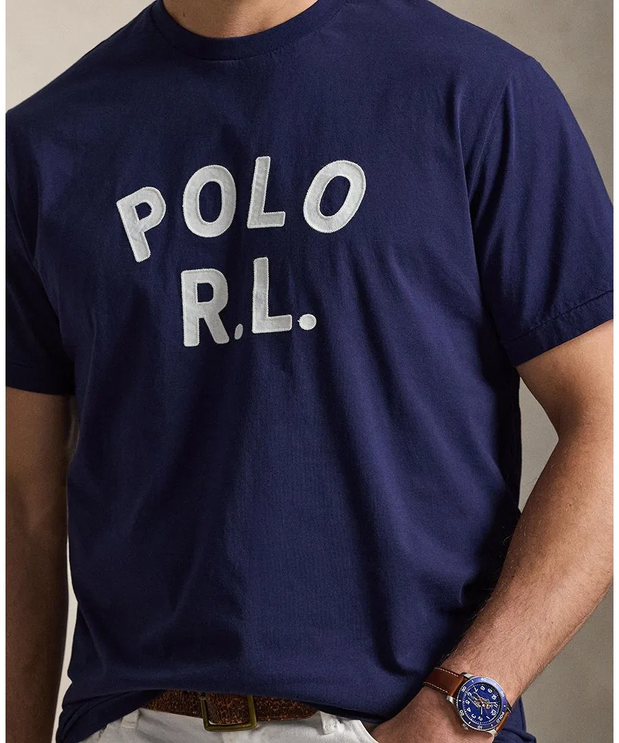 Футболка классического кроя с длинным рукавом Polo Ralph Lauren, Newport Navy — фото 3
