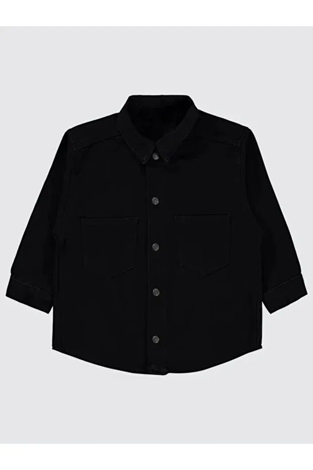 Детская рубашка для мальчиков оверсайз джинсовая Asl Golf Club, Black