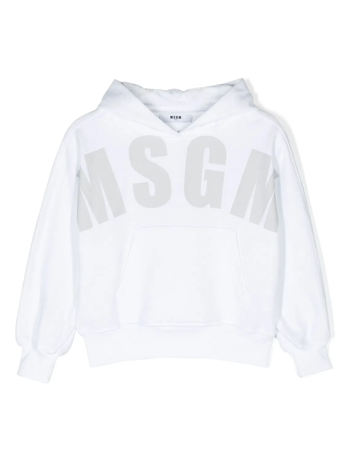 Худи с логотипом из хлопка MSGM, белый