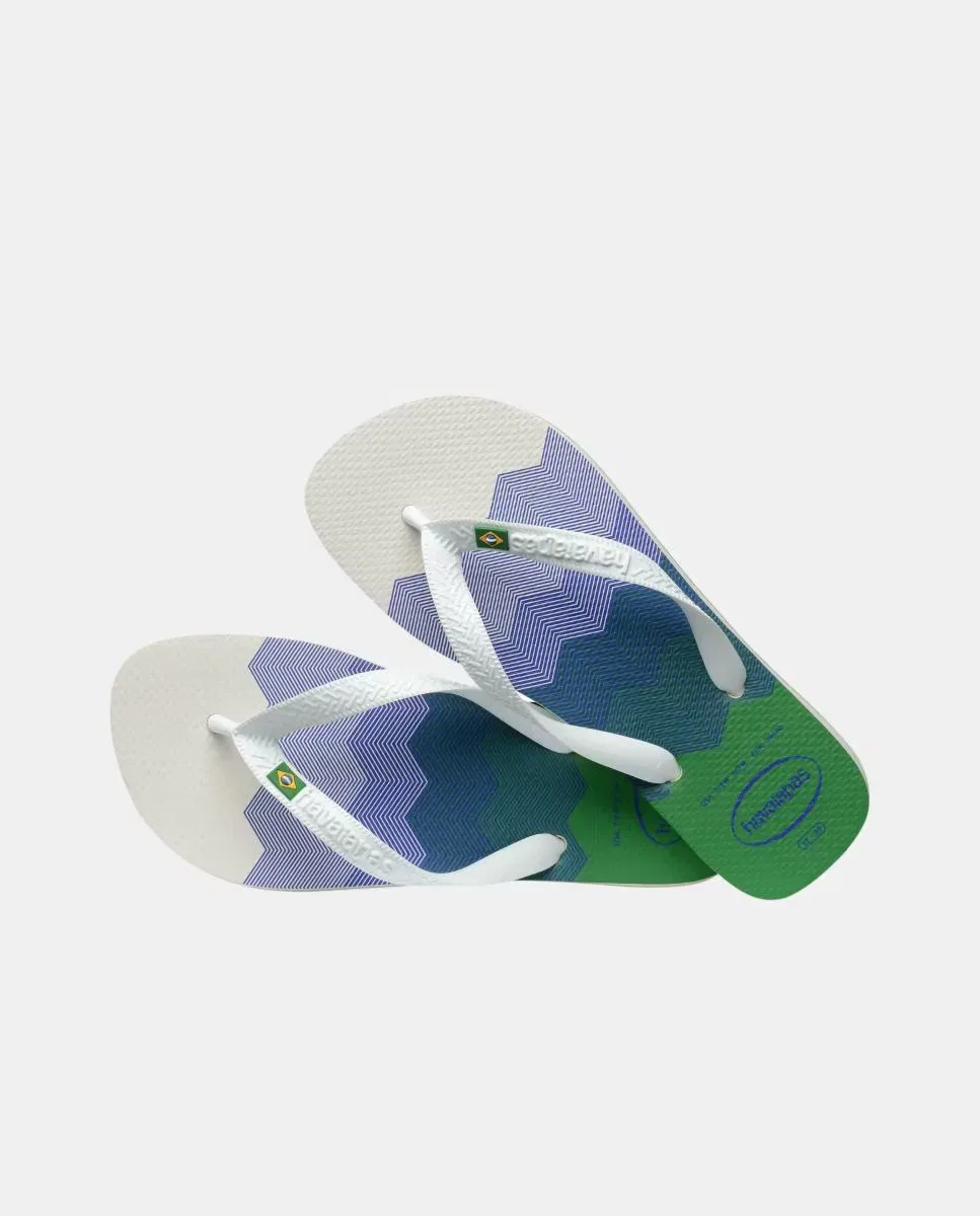 Детские шлепанцы для мальчиков с принтом Brasil Fresh Havaianas, Blanco — фото 3