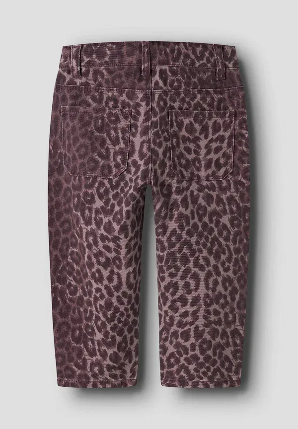 Брюки Mom fit, Name It, Burgundy, бордовый — фото 2