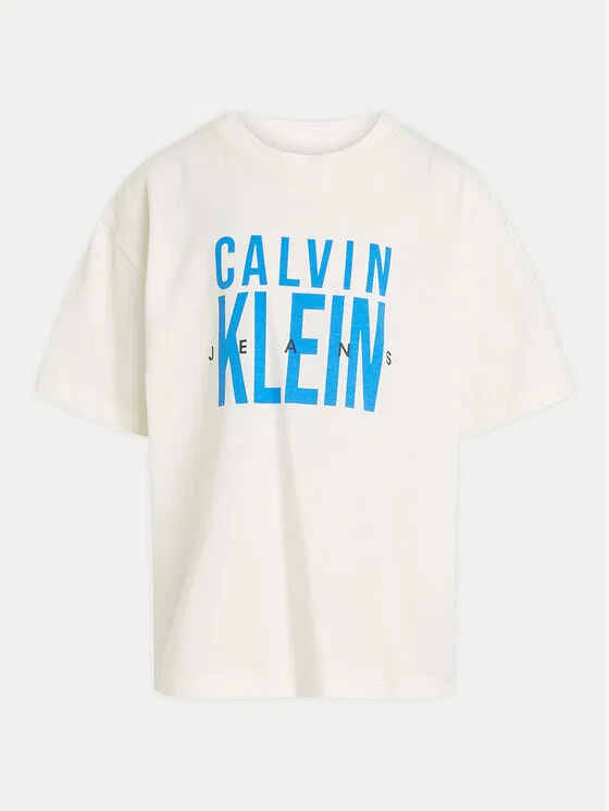 Футболка relaxed fit Bold Graphic Calvin Klein Jeans, кремовый — фото 4