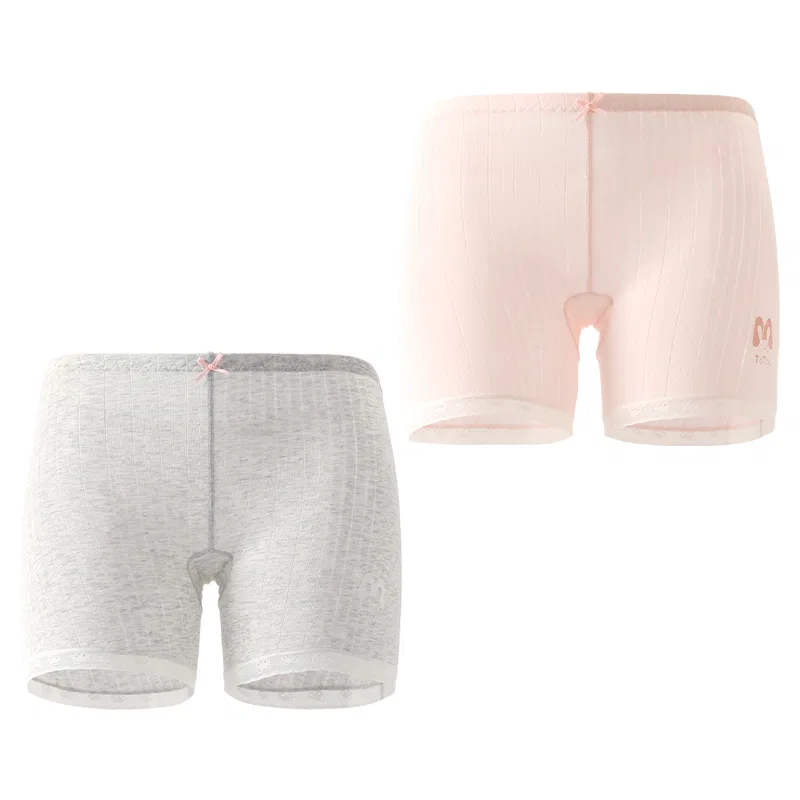 Детские боксеры дышащие антибактериальные комплект 2 шт Red bean, Gray Pink