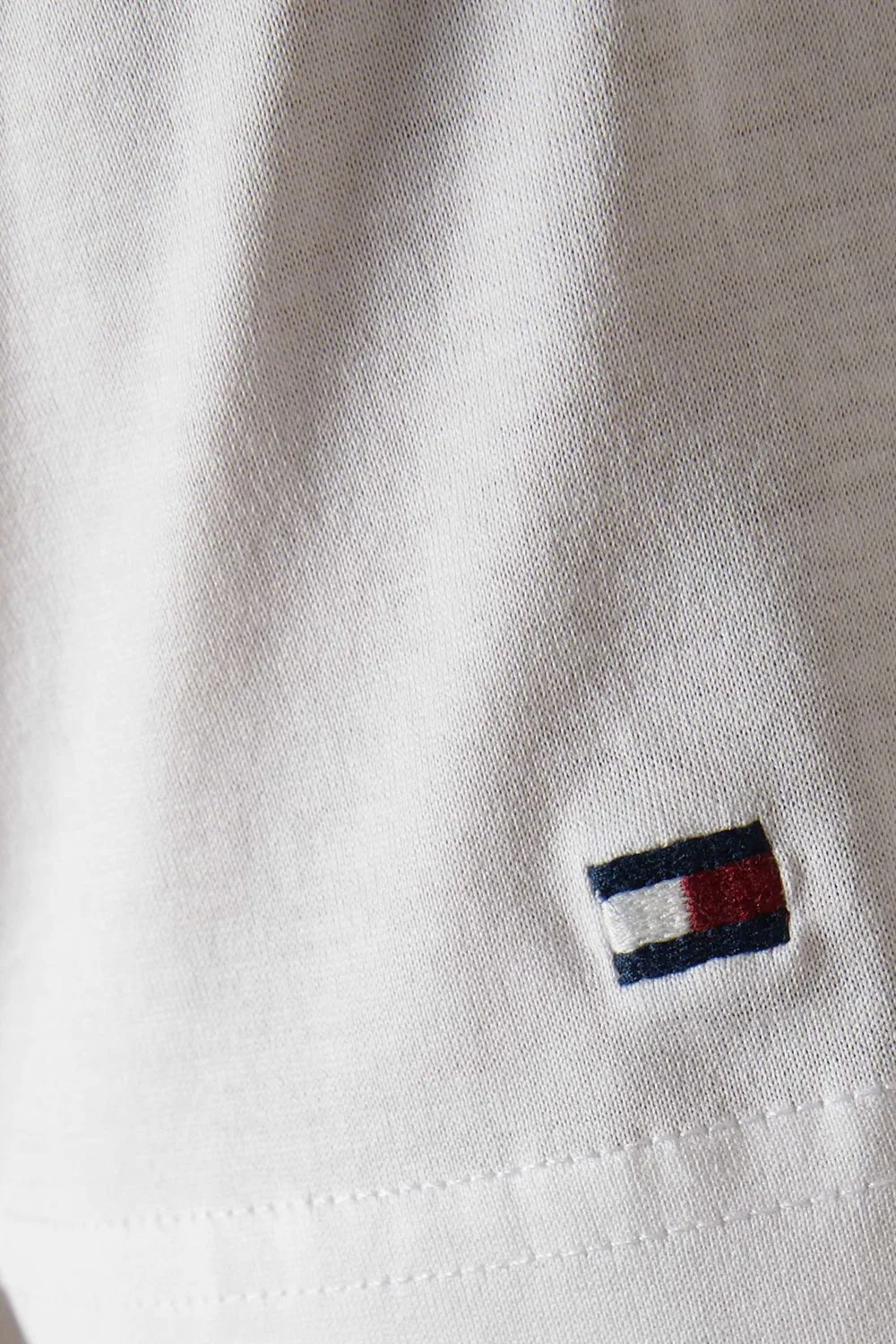 Футболка с коротким рукавом Logo Mercerized Tommy Hilfiger, белый — фото 4
