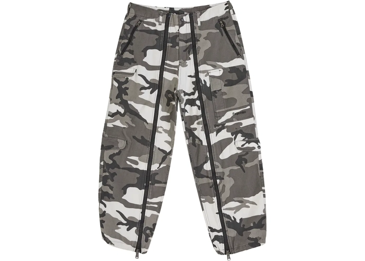 Мужские брюки с камуфляжным принтом Supreme Alpha Industries Cotton Flight Pant, Snow Camo