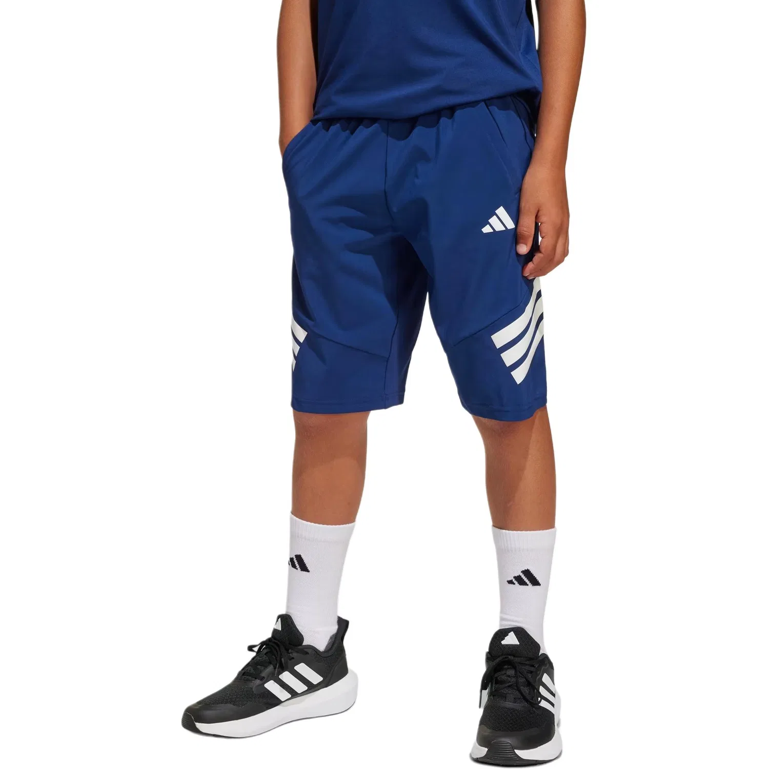 Шорты детские для детей 3-7 лет, dark blue Adidas — фото 2