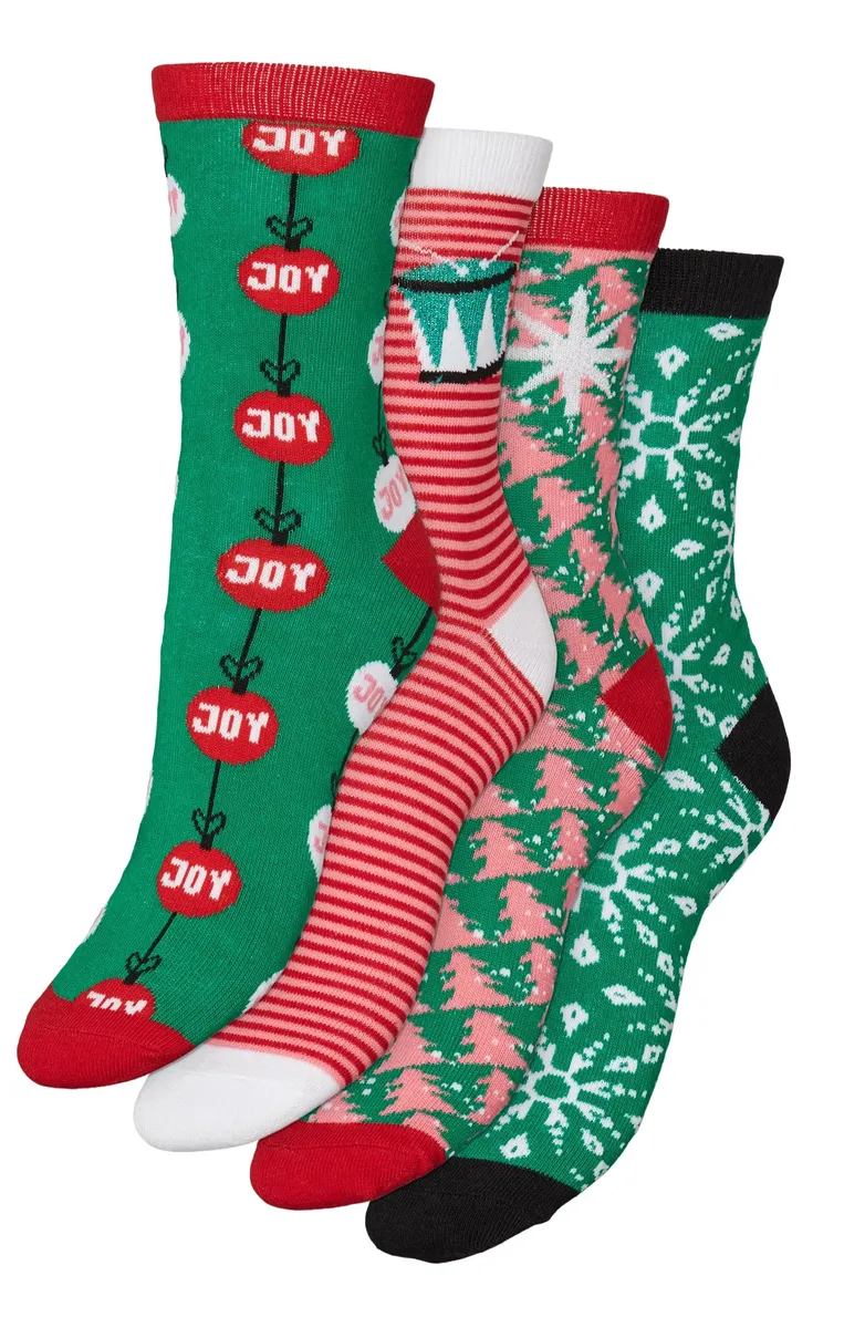 

Носки Vero Moda "VMELF SOCKS GIFTBOX XMAS" (упаковка, 4 пары), цвет Jelly Bean Pack:Box 3