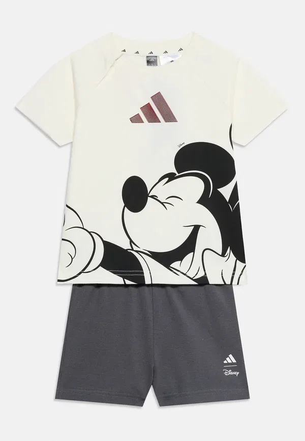 Унисекс комплект Disney Микки Маус - спортивные шорты Adidas Performance, серый/кремовый — фото 3