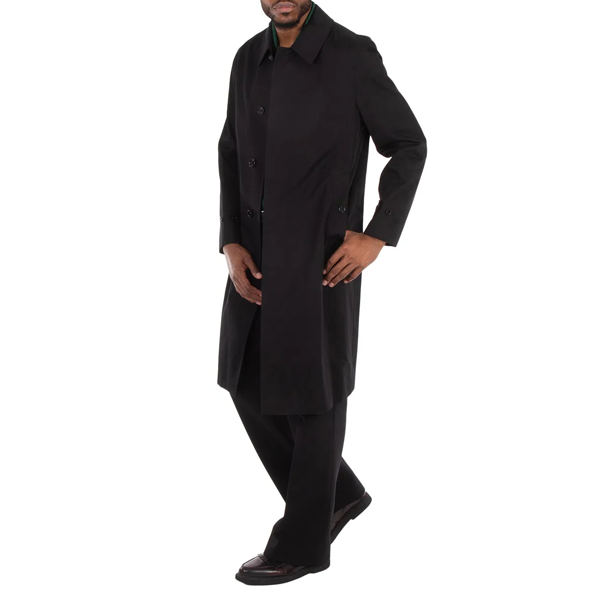 Пальто-кар с принтом x Minecraft Monogram Motif Cotton Gabardine Car Coat Burberry, Black — фото 2