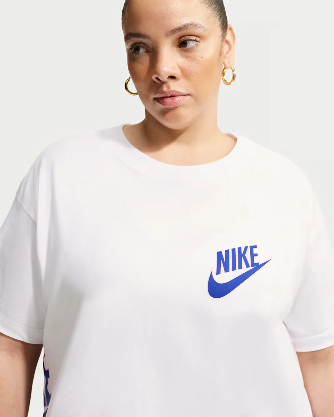 Женская футболка оверсайз (большого размера) Nike Sportswear Classic, White — фото 3