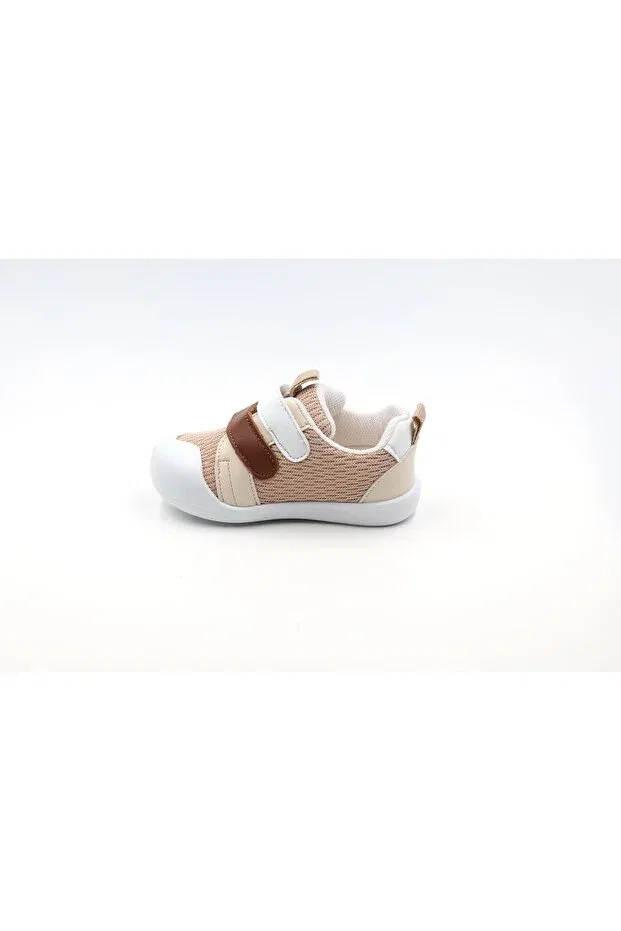 Детские ортопедические туфли для девочек с липучкой Macco Shoes, Beige — фото 3
