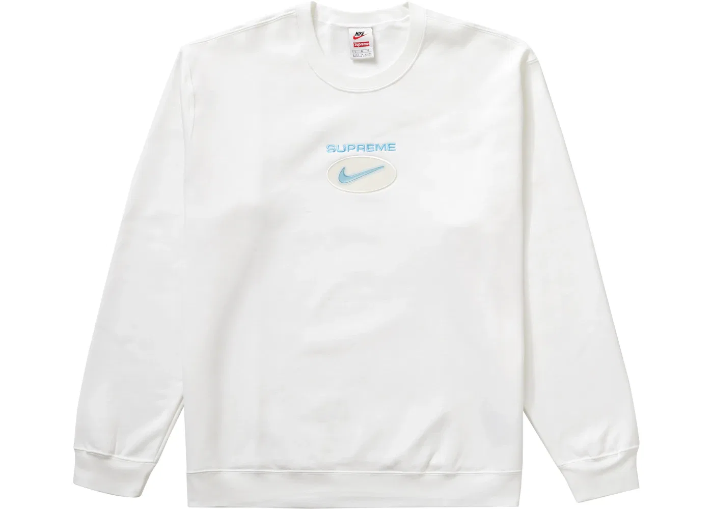 Мужской свитшот с принтом Jewel Swoosh Supreme Nike, White