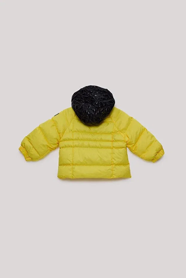 Детское пальто для девочек с капюшоном Gb Baby, Yellow — фото 2